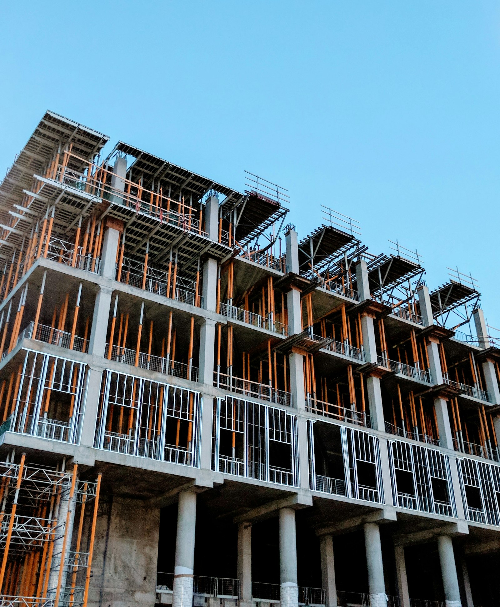Concrete frame of a multi-storey commercial building